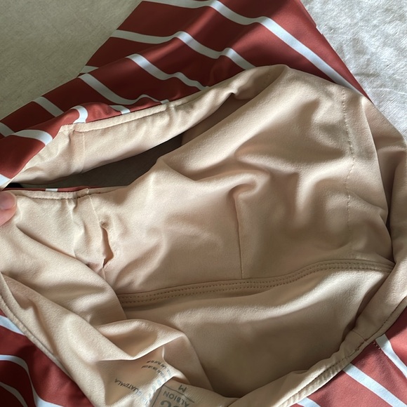 Albion Fit Ruffle Striped One Piece Swimsuit - Picture 6 of 6